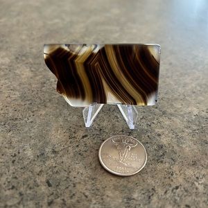 🇺🇸 Handmade Montana State Agate Sculpture, NWOT
